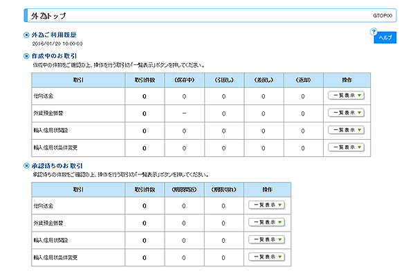 [GTOP00]外為トップ画面